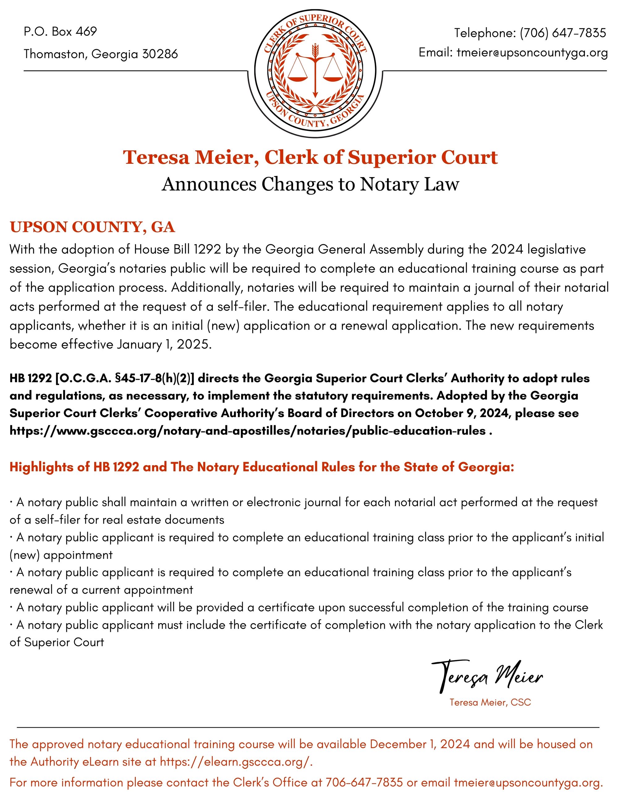 Clerk of Superior Court