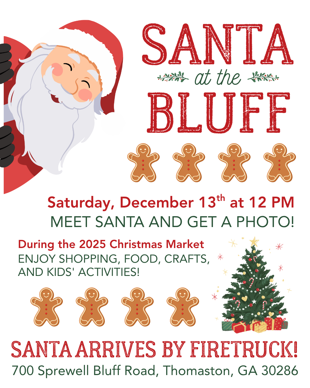 SANTA AT THE BLUFF - Info Flyer